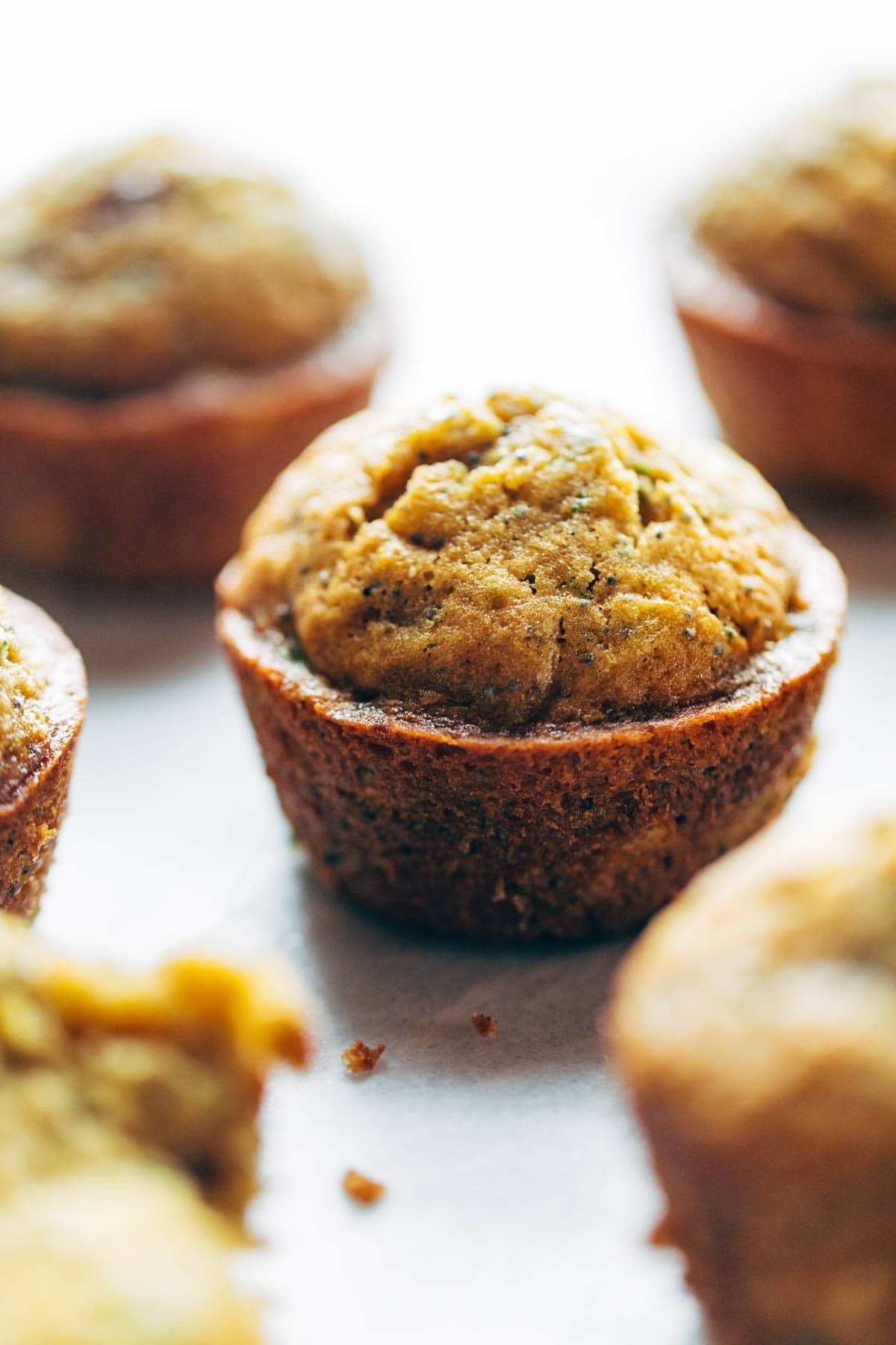 Lemon poppyseed zucchini muffins.