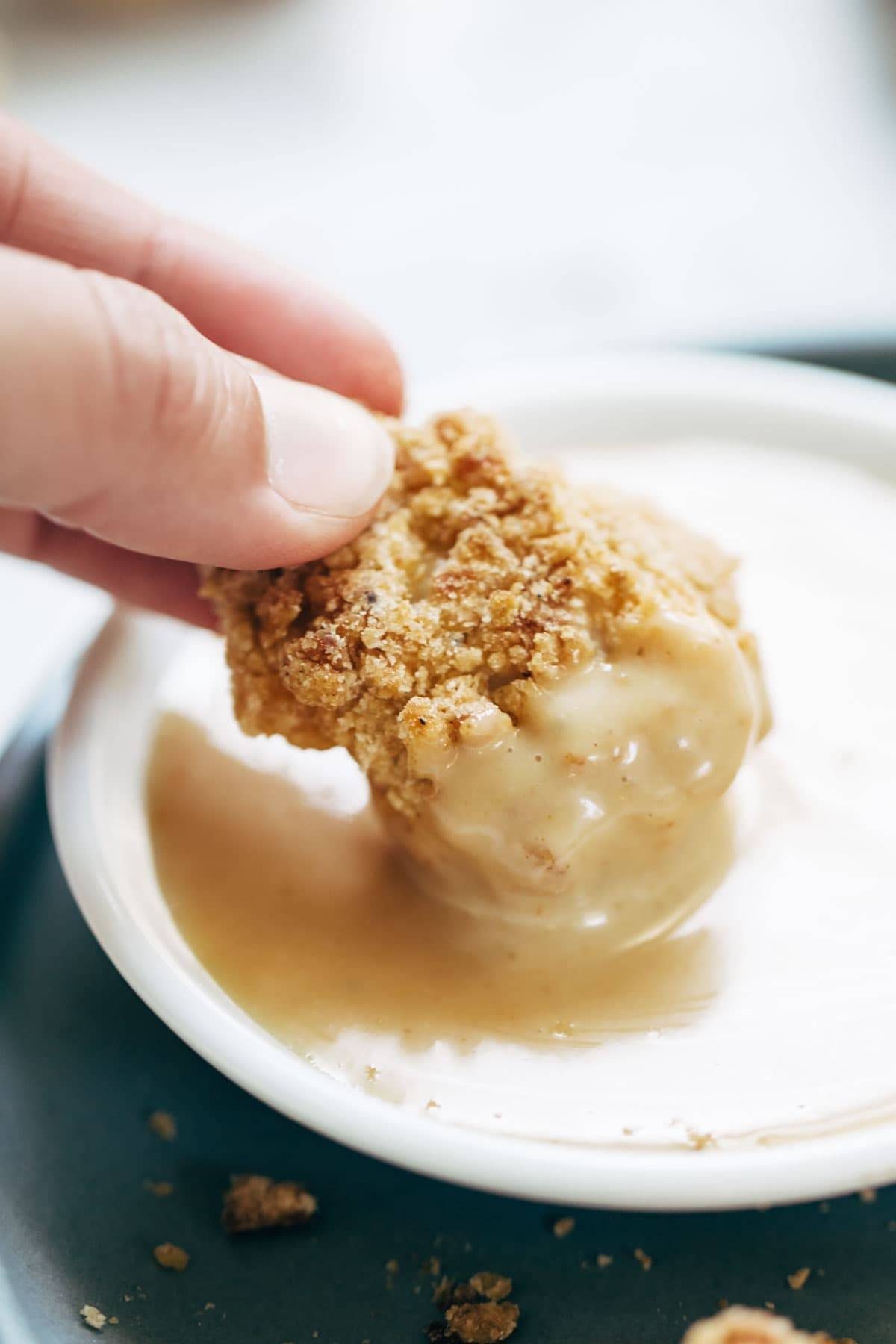 Everyone LOVES these! Baked popcorn chicken that tastes fried! Easy recipe, ready in 30 minutes. SO yummy and fun to share! | pinchofyum.com